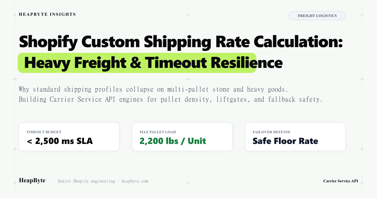Shopify custom shipping rate calculation