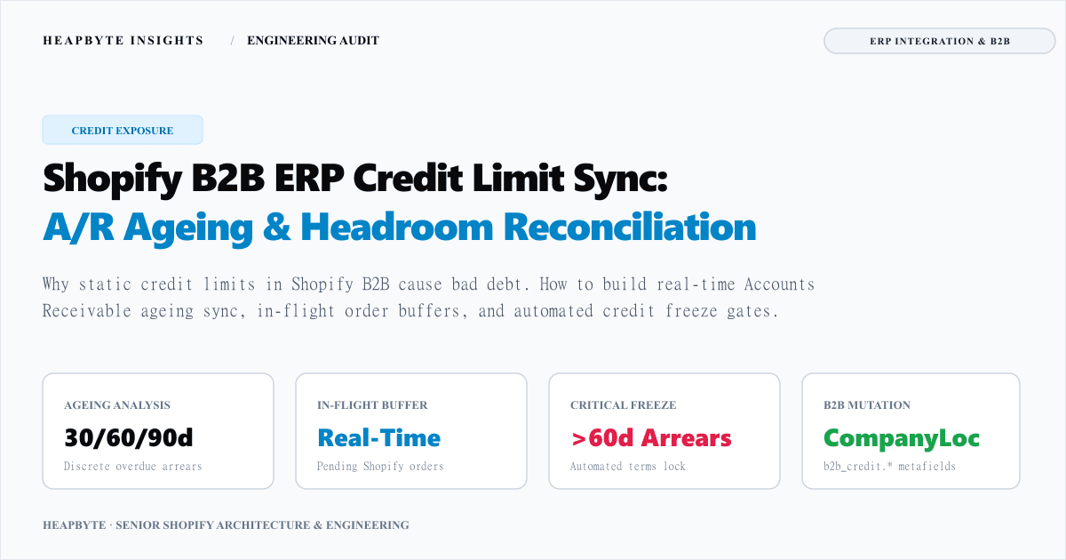Shopify B2B ERP credit limit sync accounts receivable ageing architecture