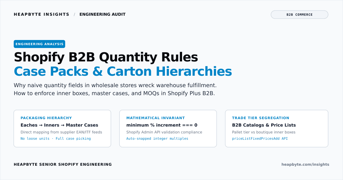 Shopify B2B Quantity Rules case packs