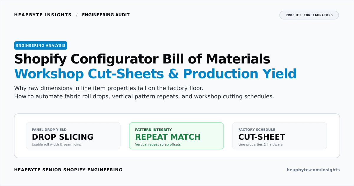 Shopify Configurator dependencies and bill of materials