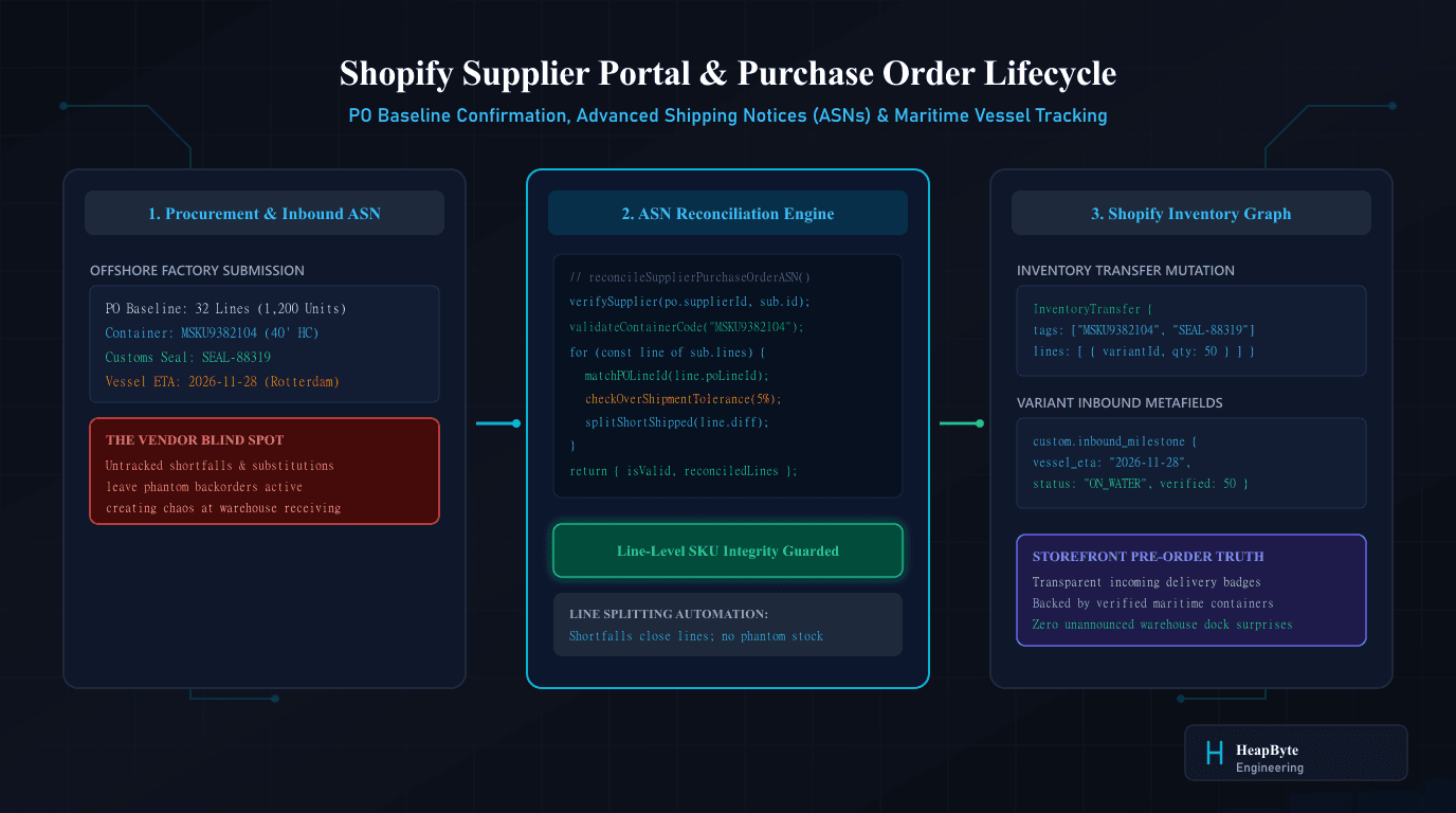 Shopify Supplier portal purchase View